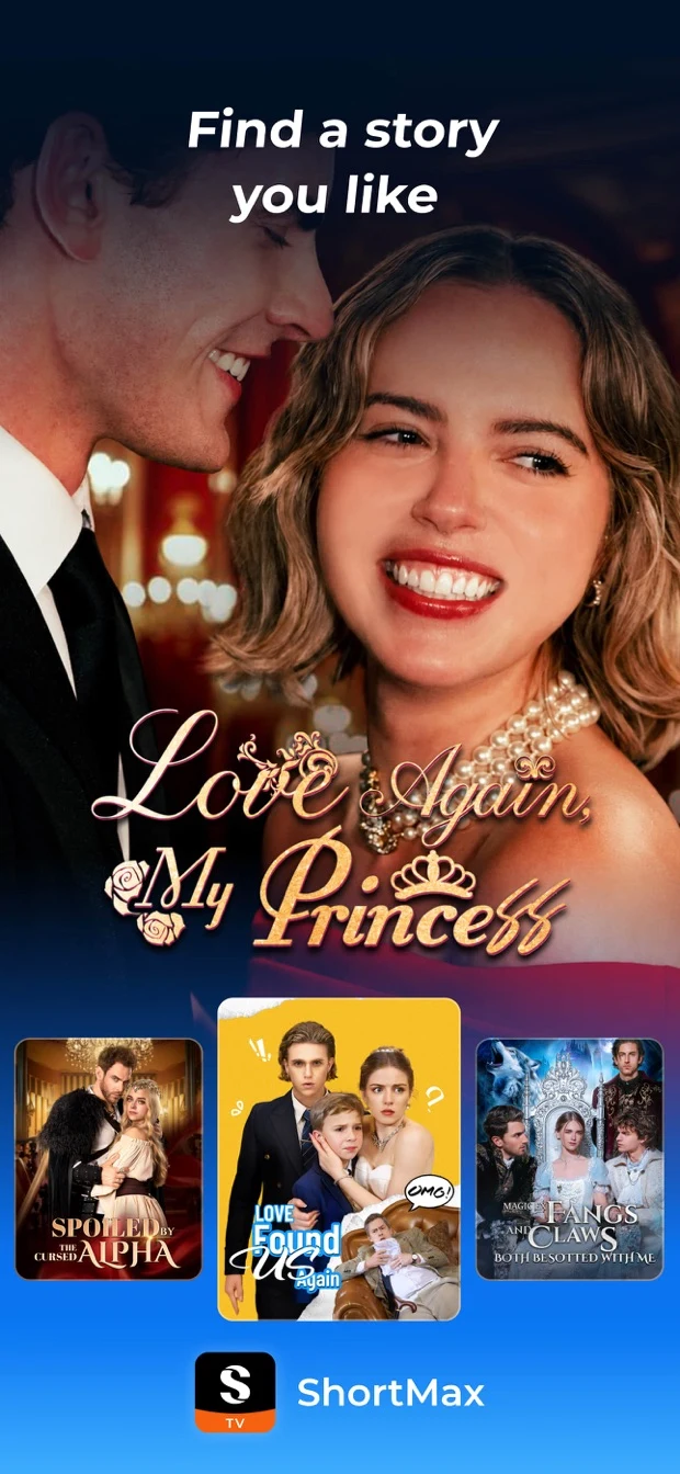 ShortMax's current United States App Store preview shows a vertical romance title and three additional portrait drama posters.